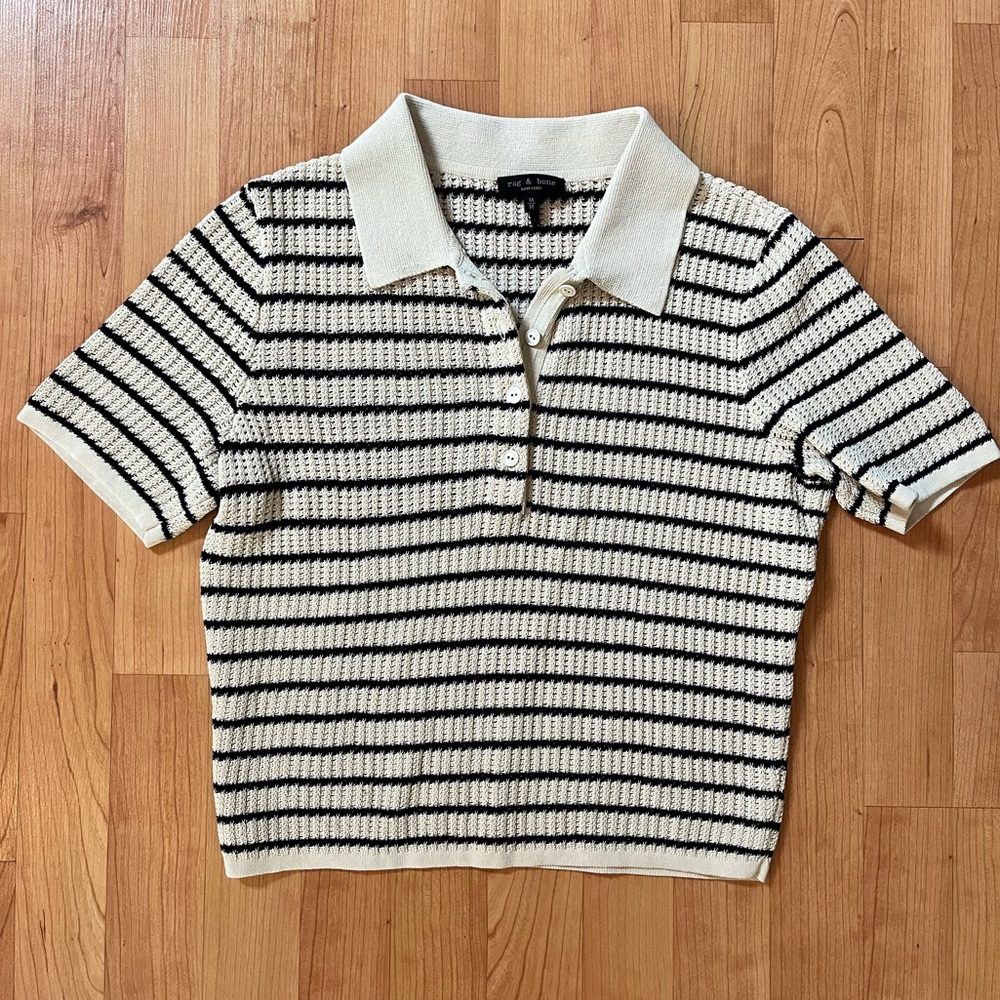 Rag & Bone Striped Viola Polo - Picture 2 of 8